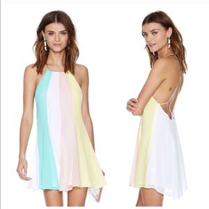 Colorblock pastel dress